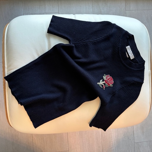 Navy Evening Look: Proenza Pencil skirt and Sandro top